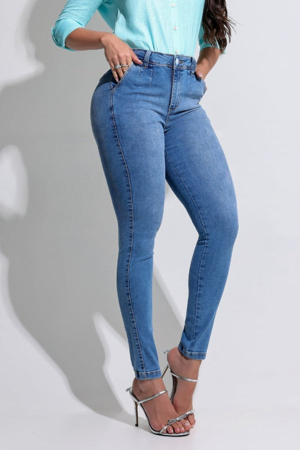 Calça Jeans Modeladora Alfaiataria com Elastano Apaixonante  - CH331