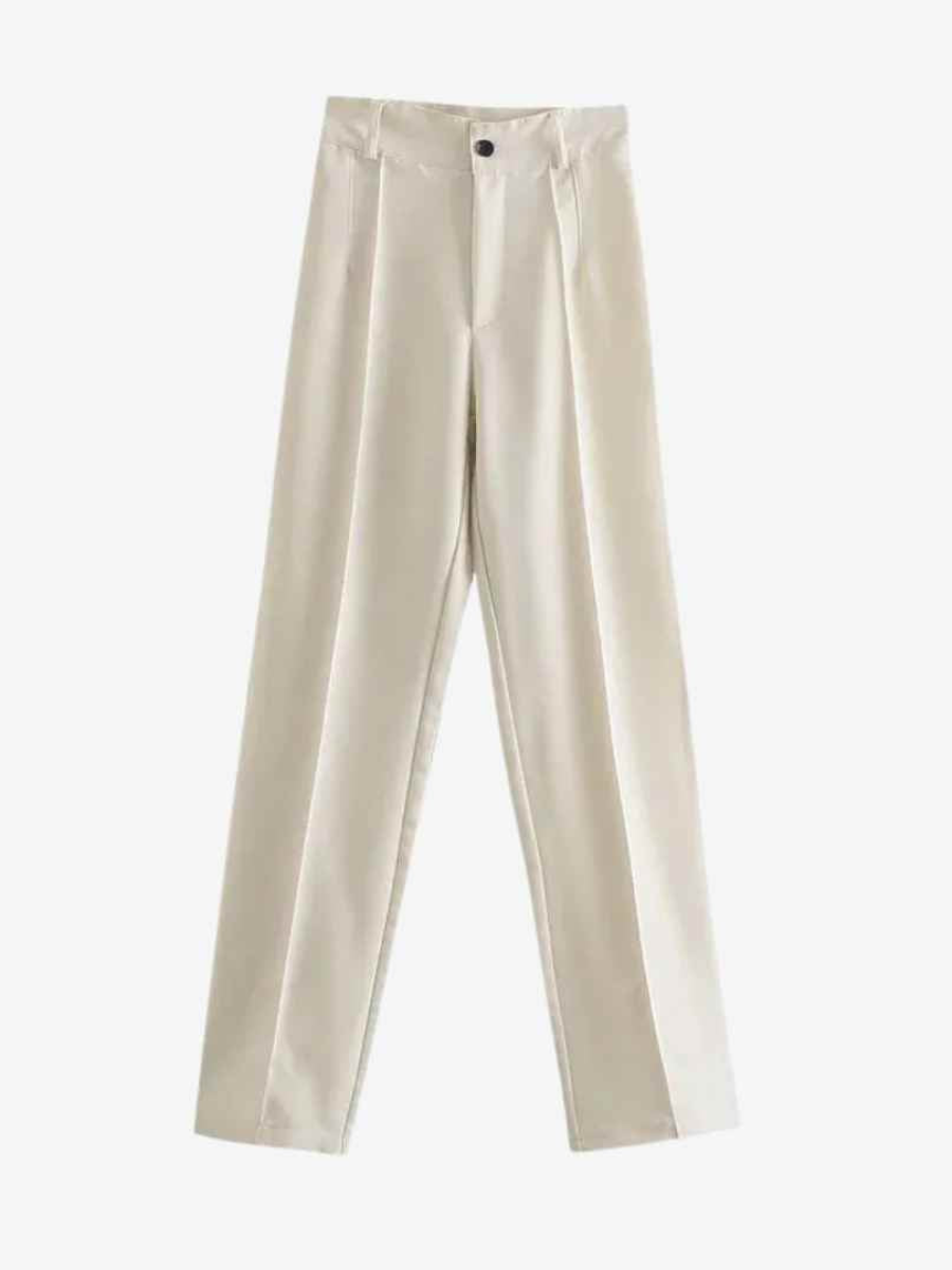 Calça Alfaiataria Modern Amanda Corte Reto Cintura Alta