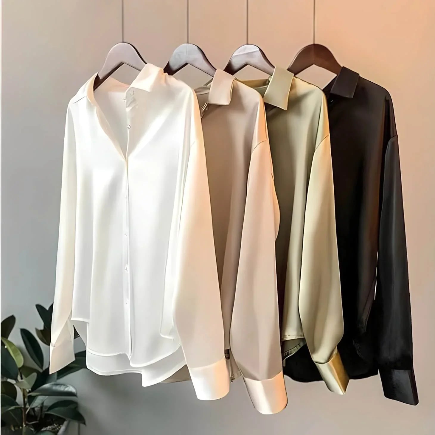 Camisa Básica de Cetim Oslo