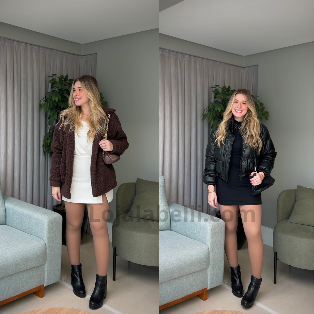 Meia Calça Plus Forrada Translúcida Pague 1 e Leve 2