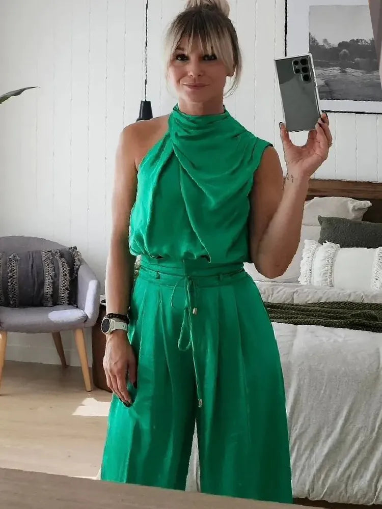 Conjunto Blusa e Calça de Seda Modern Lauren