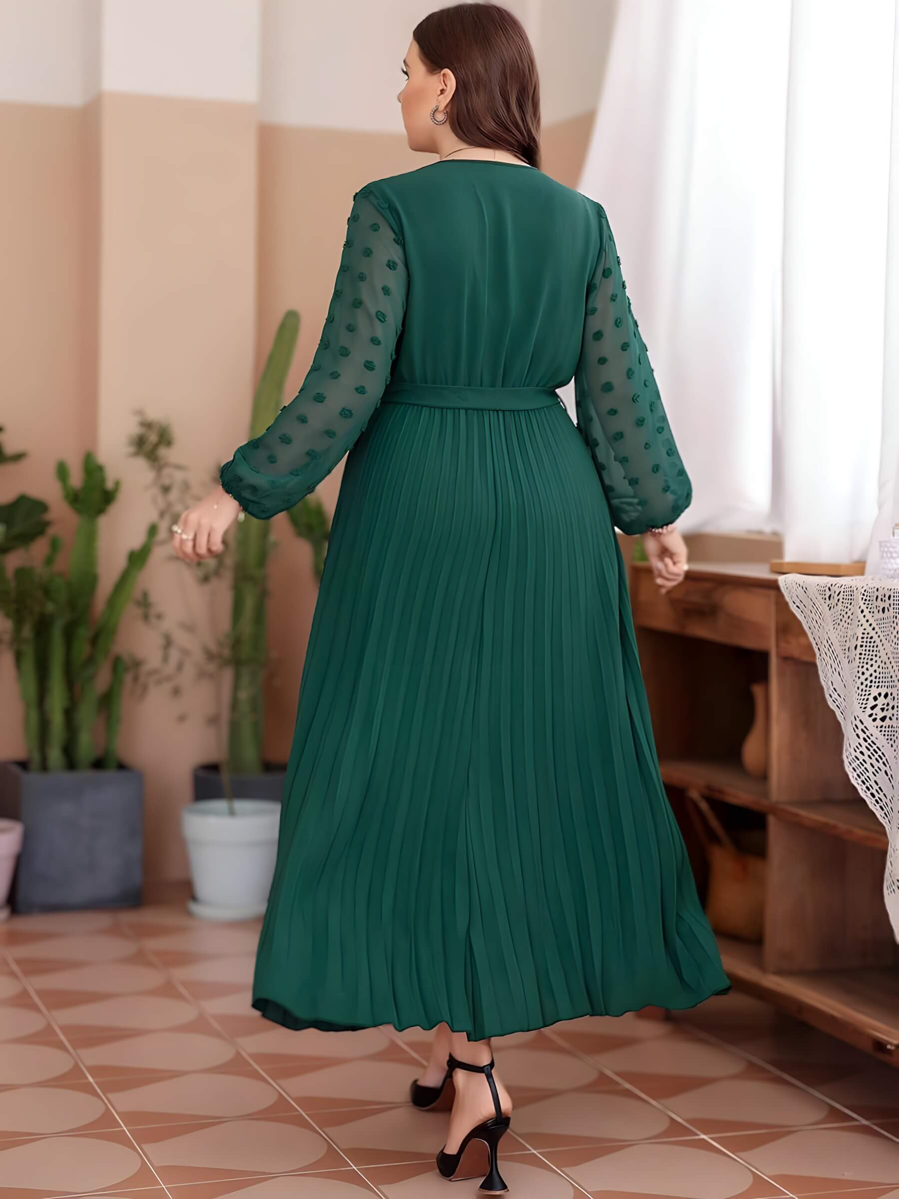 Vestido Casual Mídi de Chiffon Vienna - Plus Size