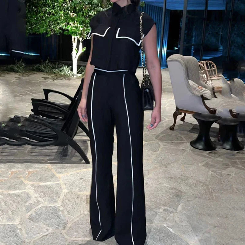 Conjunto Cropped e Calça Alafaitaria Modern Lamina