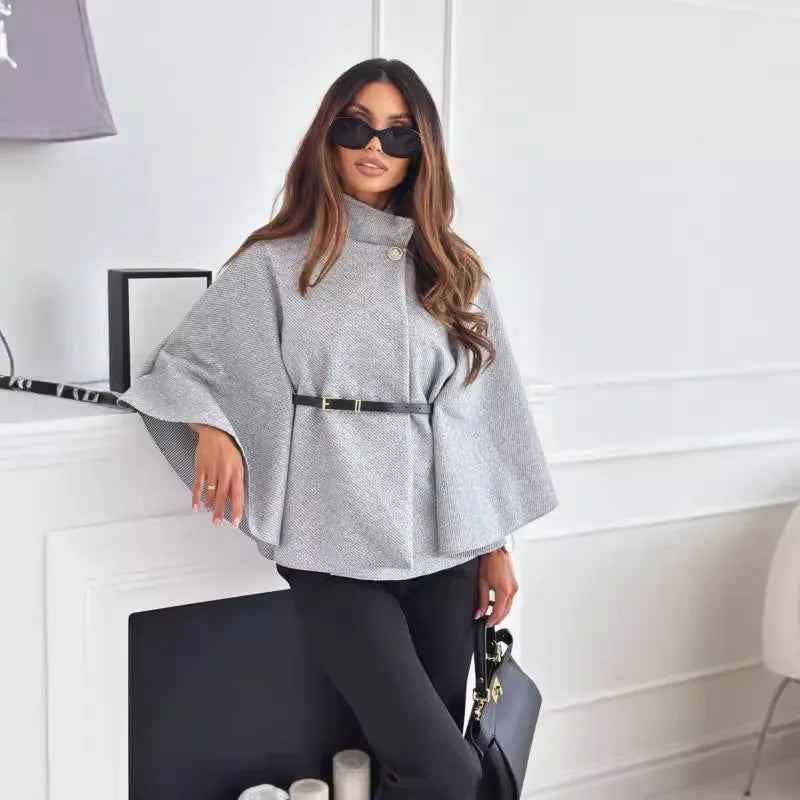 Poncho Feminino Casual Sophia