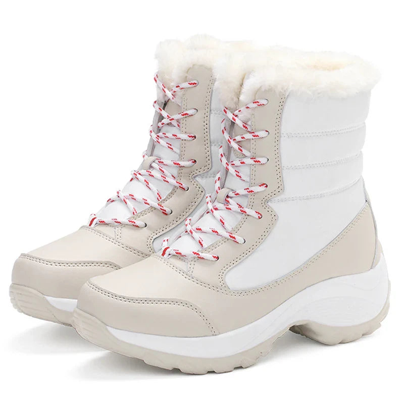 Bota Alto Conforto Peluciada com Cadarço