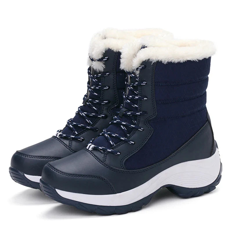 Bota Alto Conforto Peluciada com Cadarço