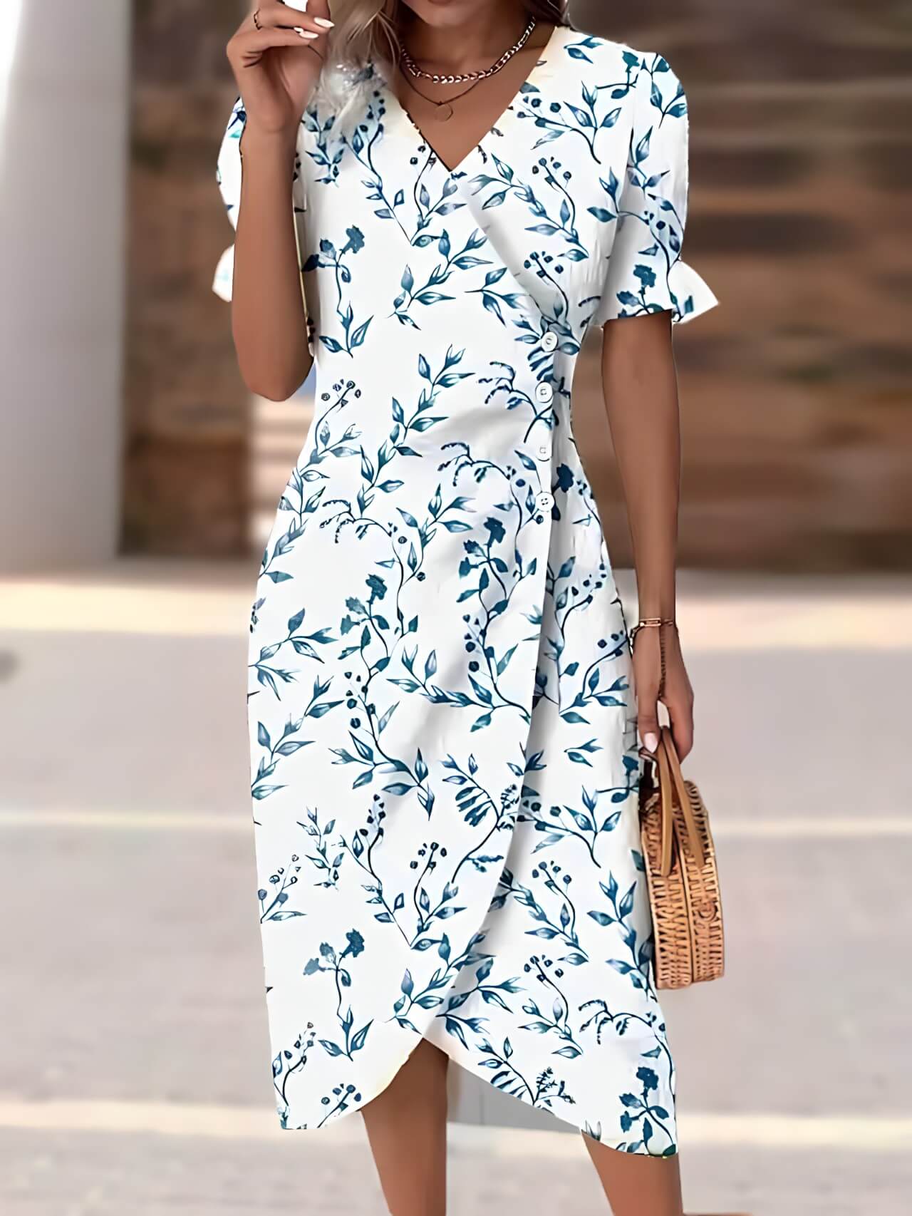 Vestido Mídi Transpassado Allegra