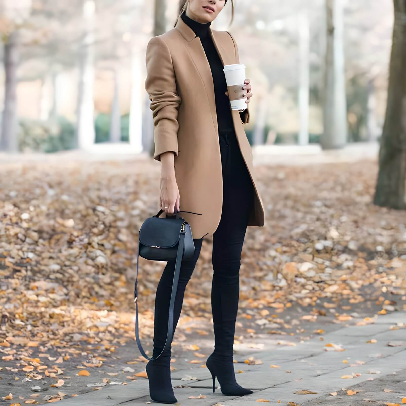 Blazer Alongado de Lã Batida Briseis