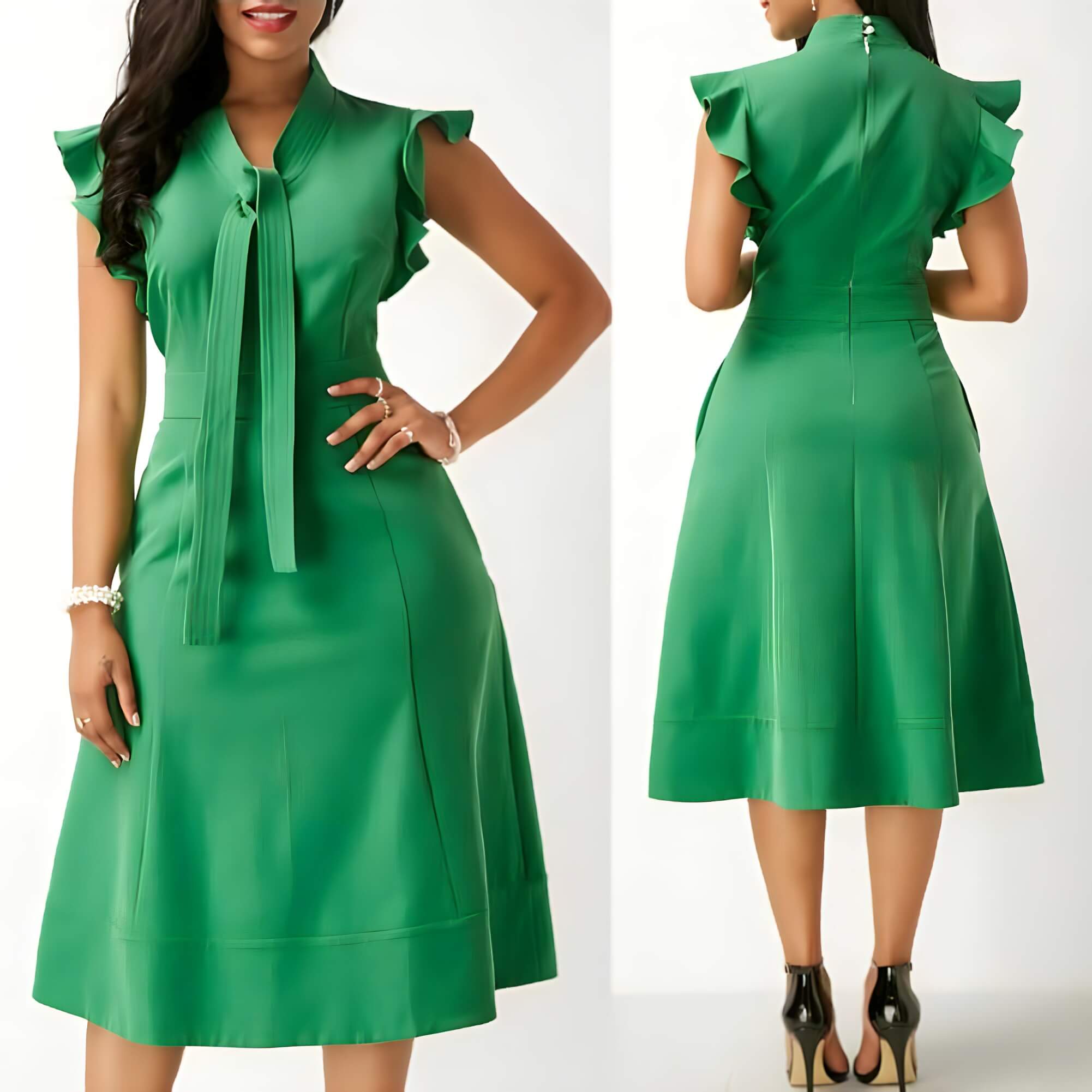 Vestido Mídi Clássico Marsala